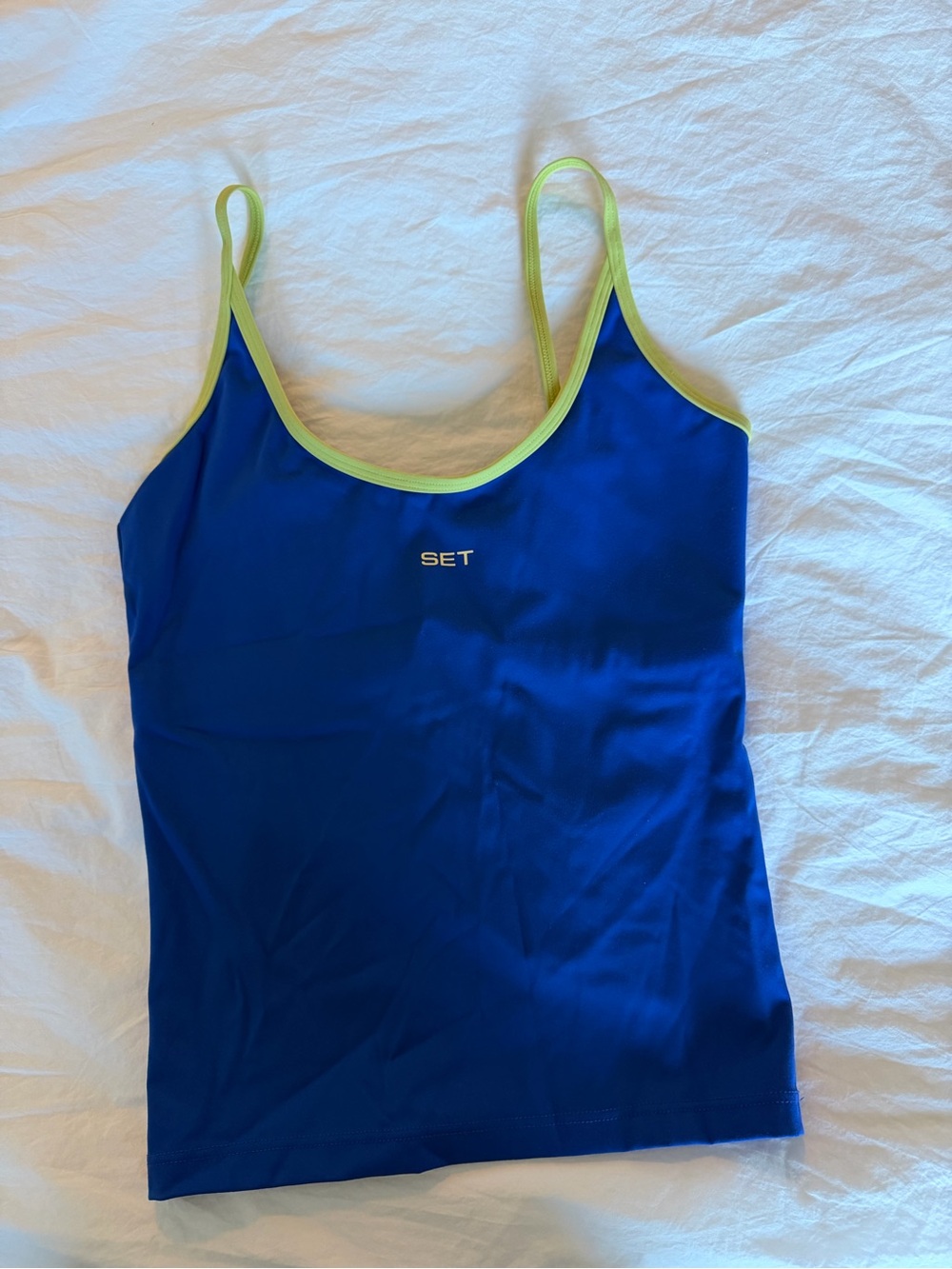 Women's Royal Blue Tank with Lime Trim